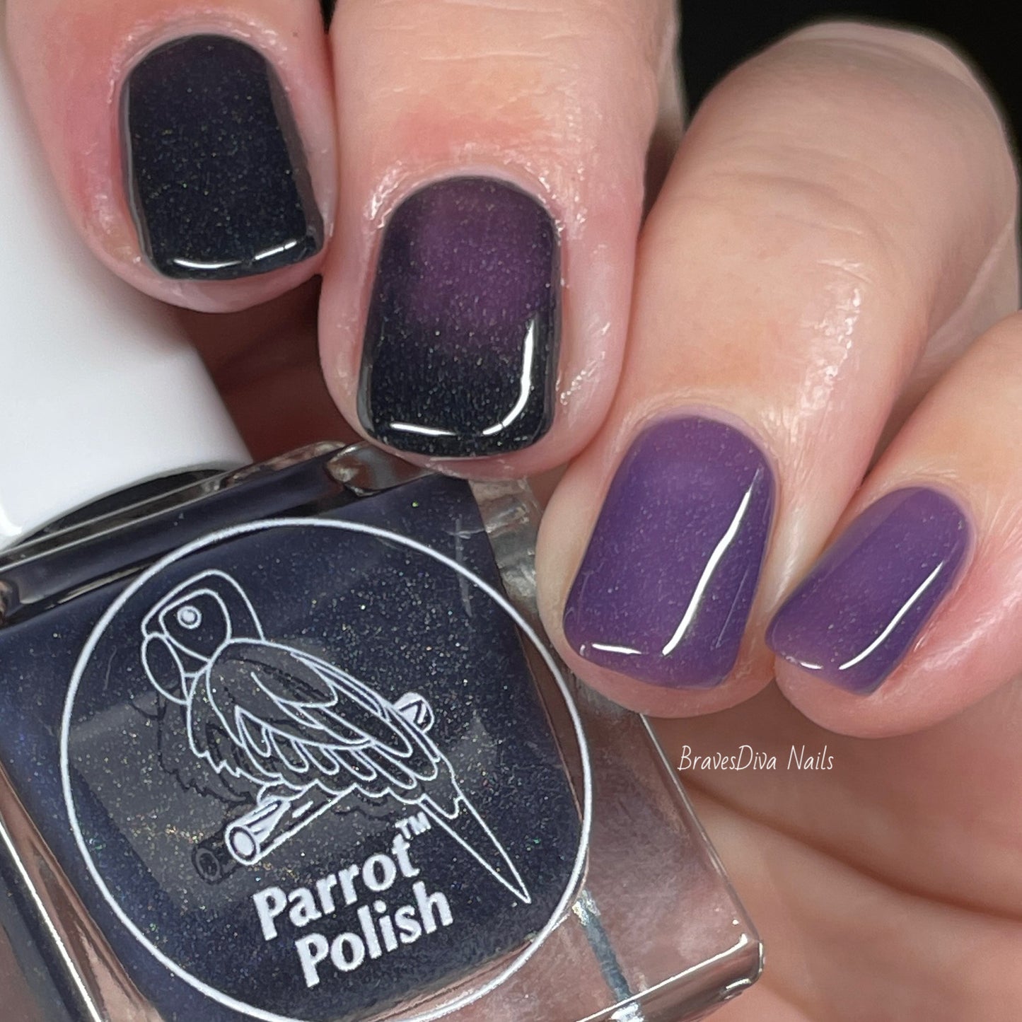 Parrot Polish Dominatrix Thermal Nail Polish - Black/Red/Purple