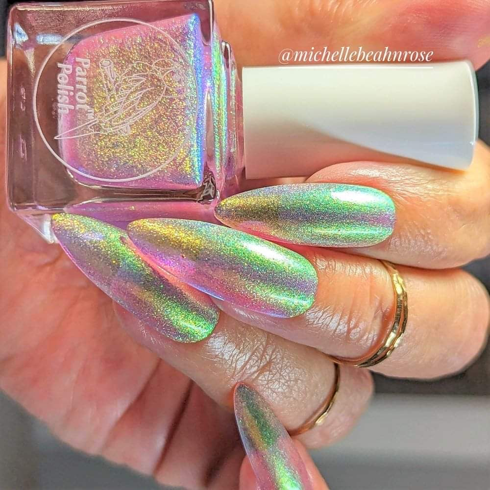 Parrot Polish "Cariana" Multichrome Baby Mermaid Pink/Green/Blue