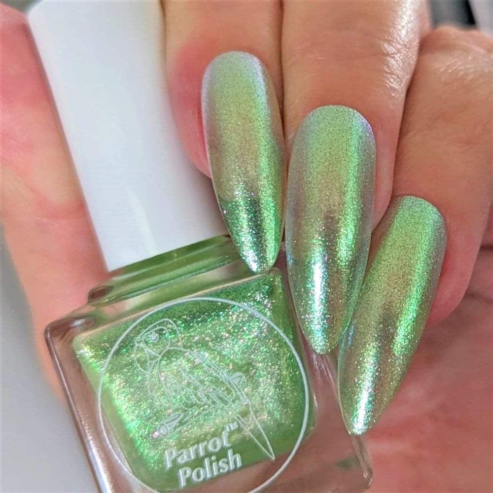 Parrot Polish "Kelpi" Multichrome Baby Mermaid Green/Gold/Silver