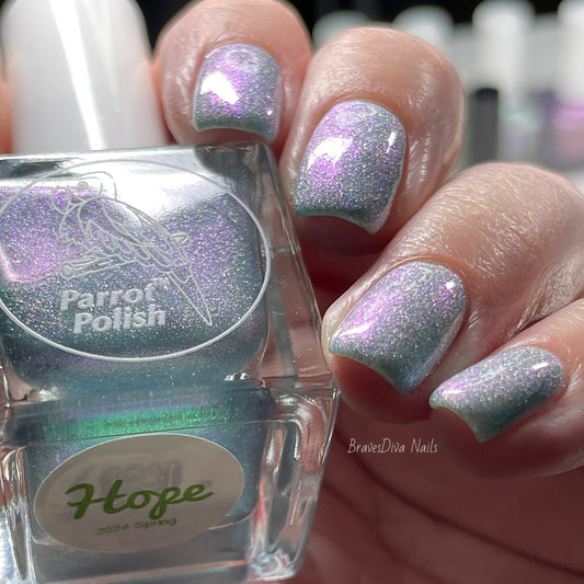 Parrot Polish "Hope" 2024 Spring  Blue/Silver Ultrachrome Holographic