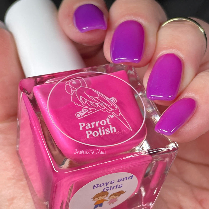 Parrot Polish Boys & Girls Solar Nail Polish - Hot Pink/Purple