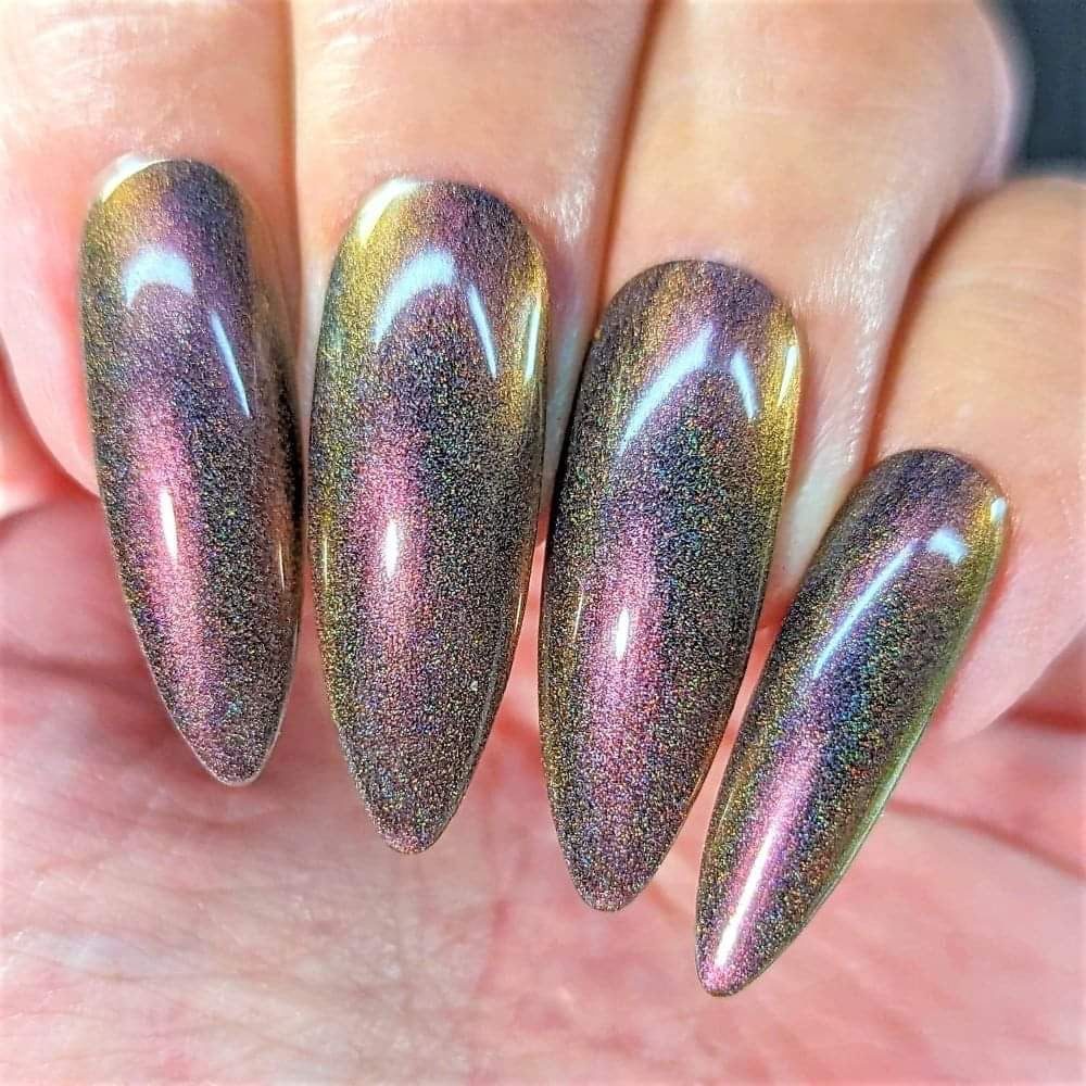 Parrot Polish Psycofonic Holographic Ultrachrome Nail Polish - Brown/Red