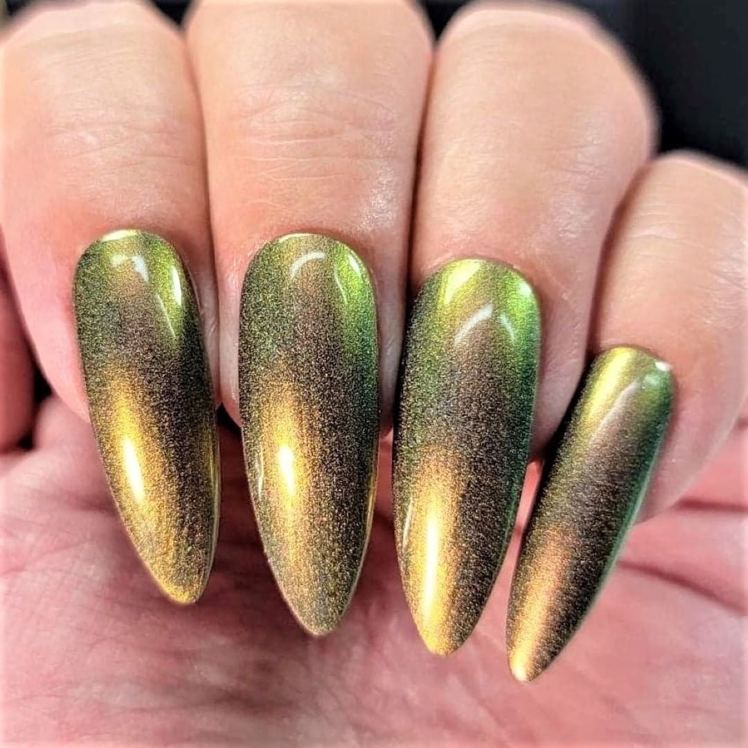 Parrot Polish Acidphotic Ultrachrome Holographic Nail Polish - Gold/Green
