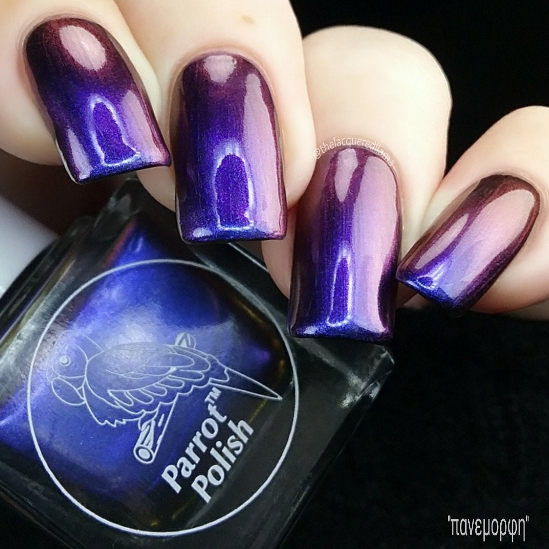 Parrot Polish Greek Beautiful Ultrachrome Nail Polish - Blue/Gold/Purple