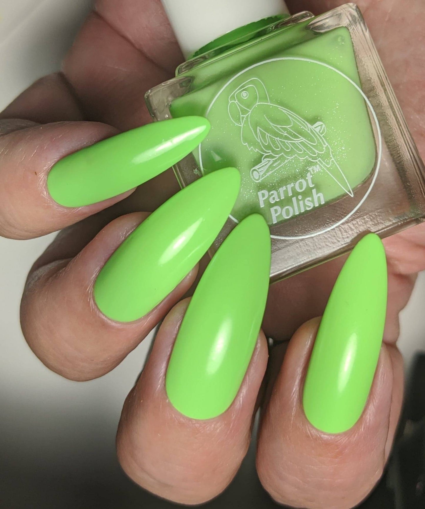 Parrot Polish Irish Cream Neon Pastel Green Nail Polish