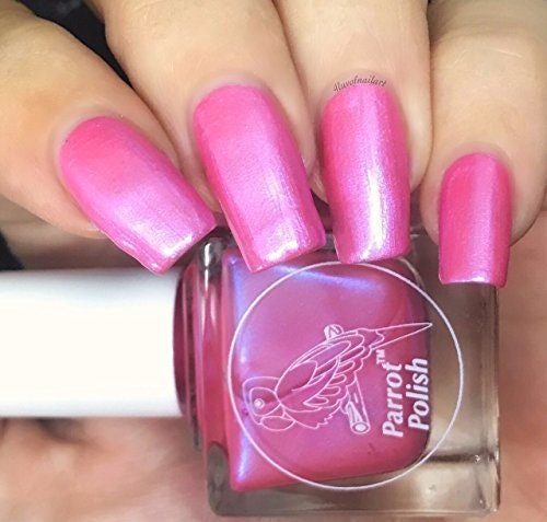 Parrot Polish Pink Chiffon Shimmer Nail Polish