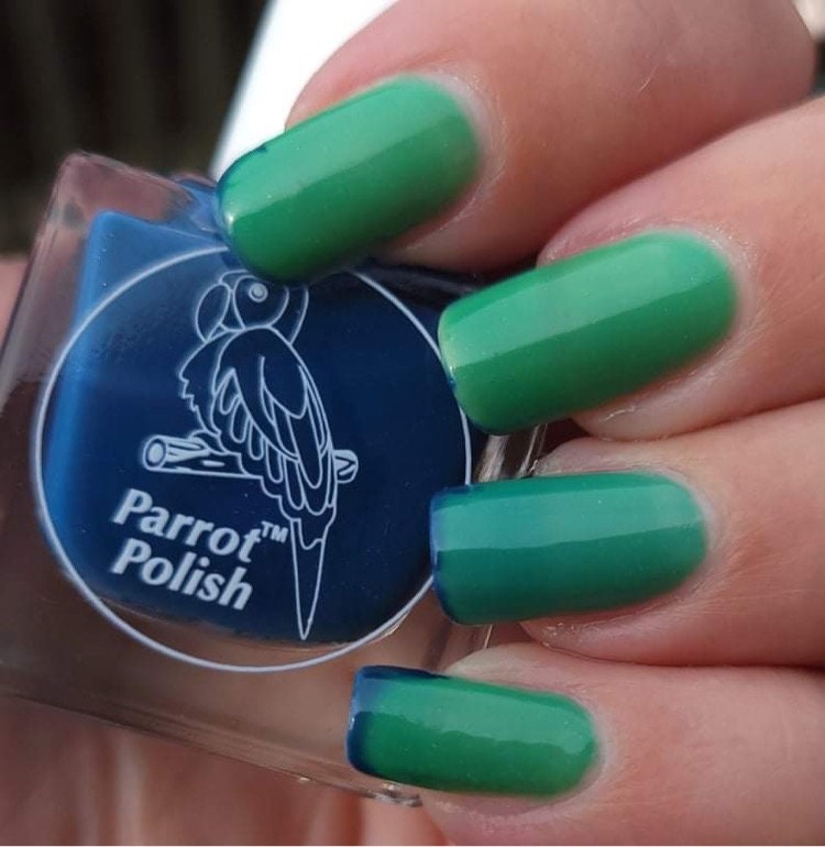 Parrot Polish Pacific Sea Foam Thermal Nail Polish - Blue/Light Green